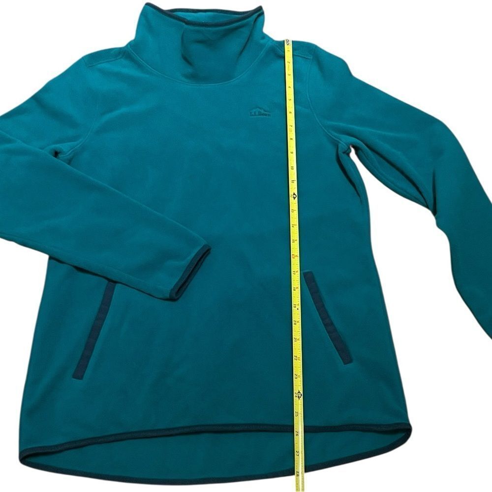 LL Bean Women’s Teal Fleece Pullover, Size M - Picture 7 of 8